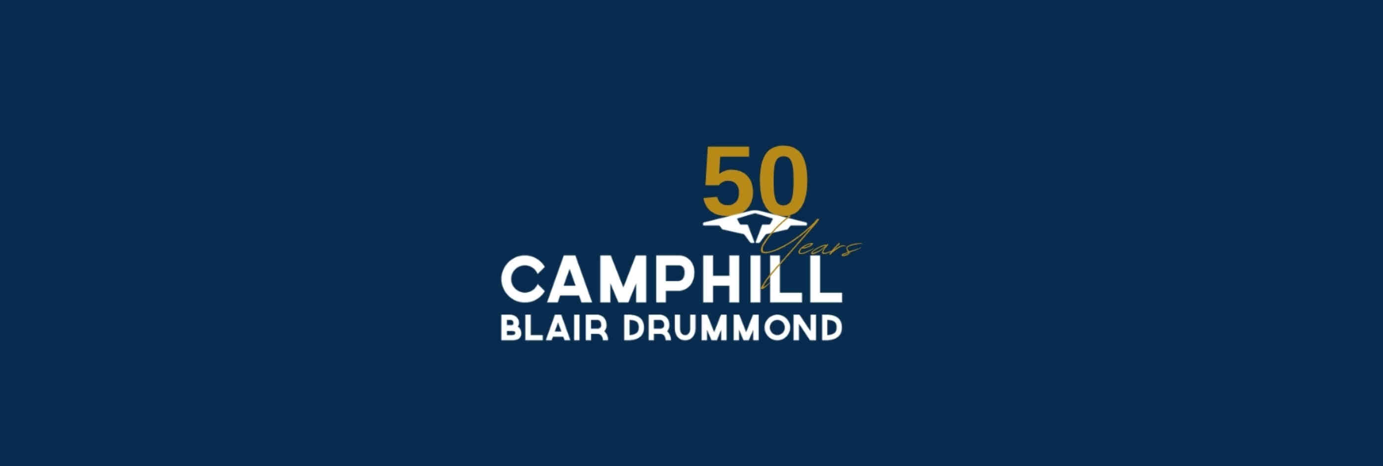 Banner celebrating 50 with logo