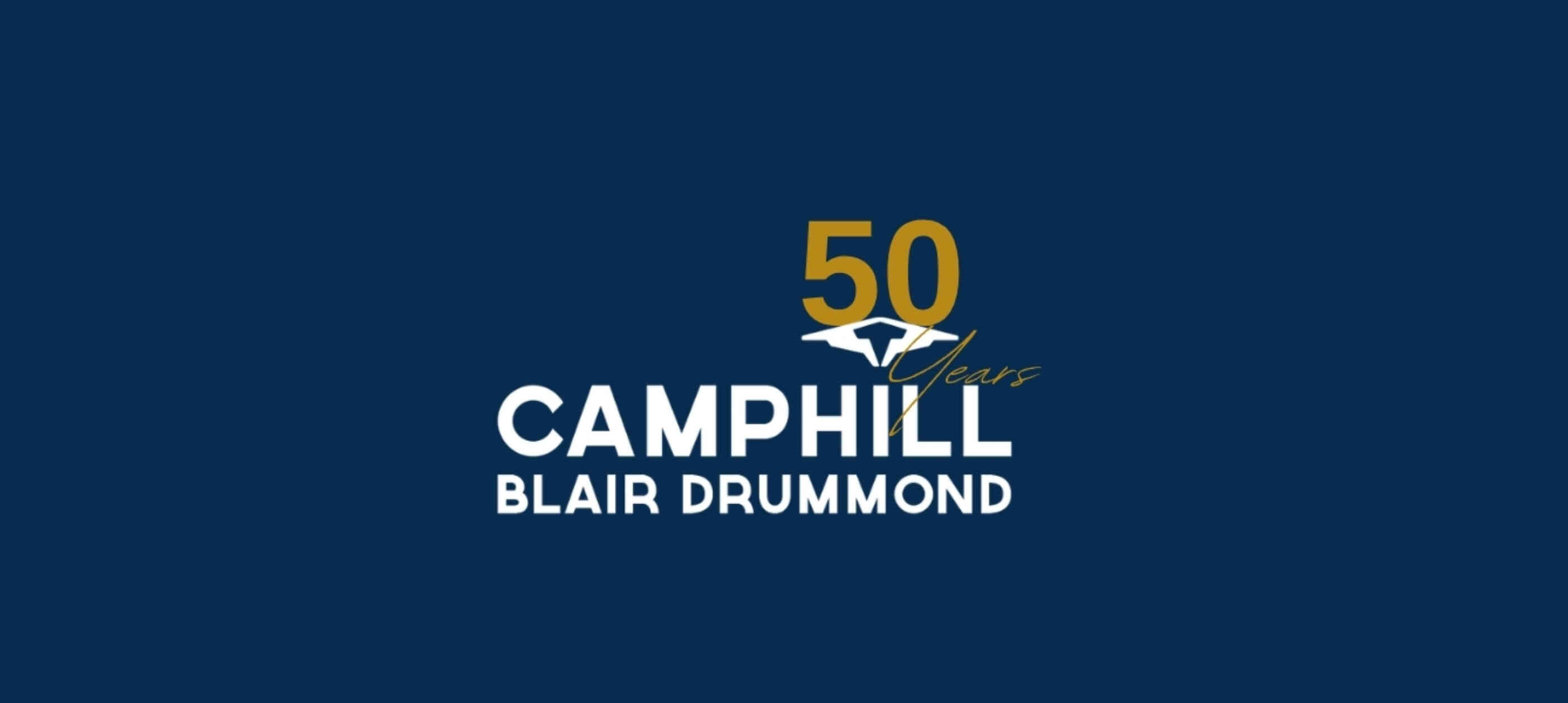 Banner celebrating 50 with logo