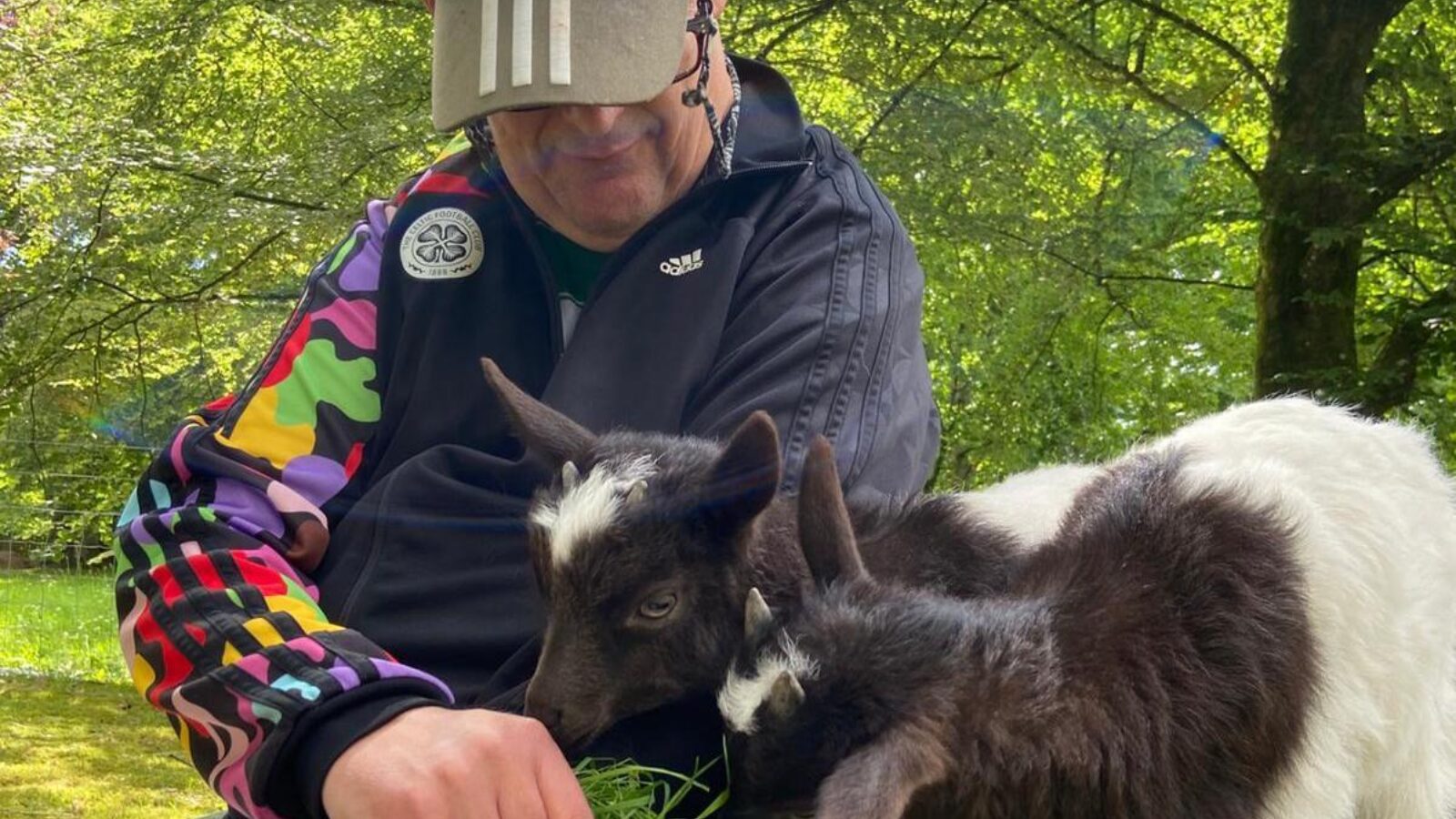 With the animals