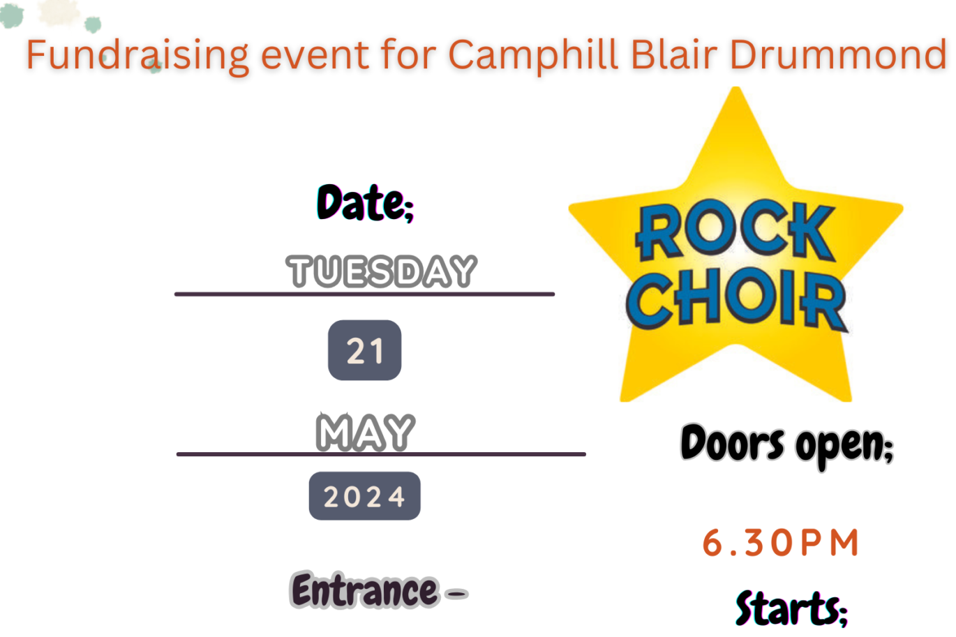 Rock Choir Fundraiser for Camphill Blair Drummond - 